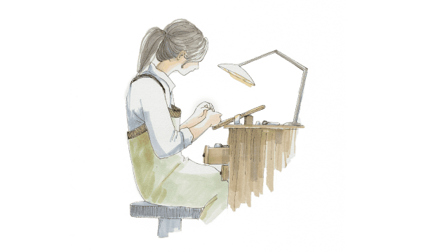 職人による仕上げ